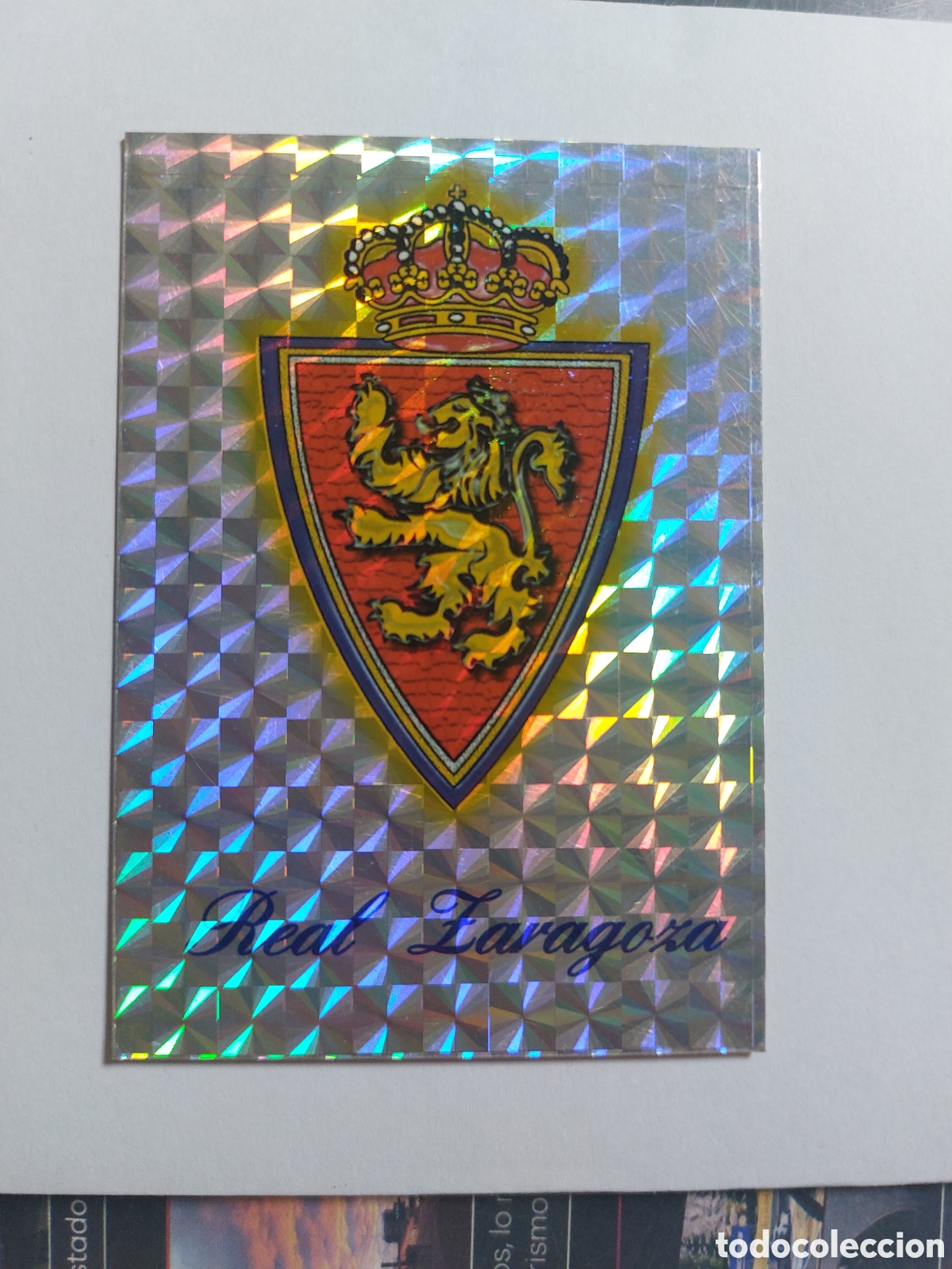 Cromos de f&uacute;tbol: 337 ESCUDO (REAL ZARAGOZA) - CROMO DE F&Uacute;TBOL FICHAS LIGA 2001 2002 MUNDICROMO 01 02