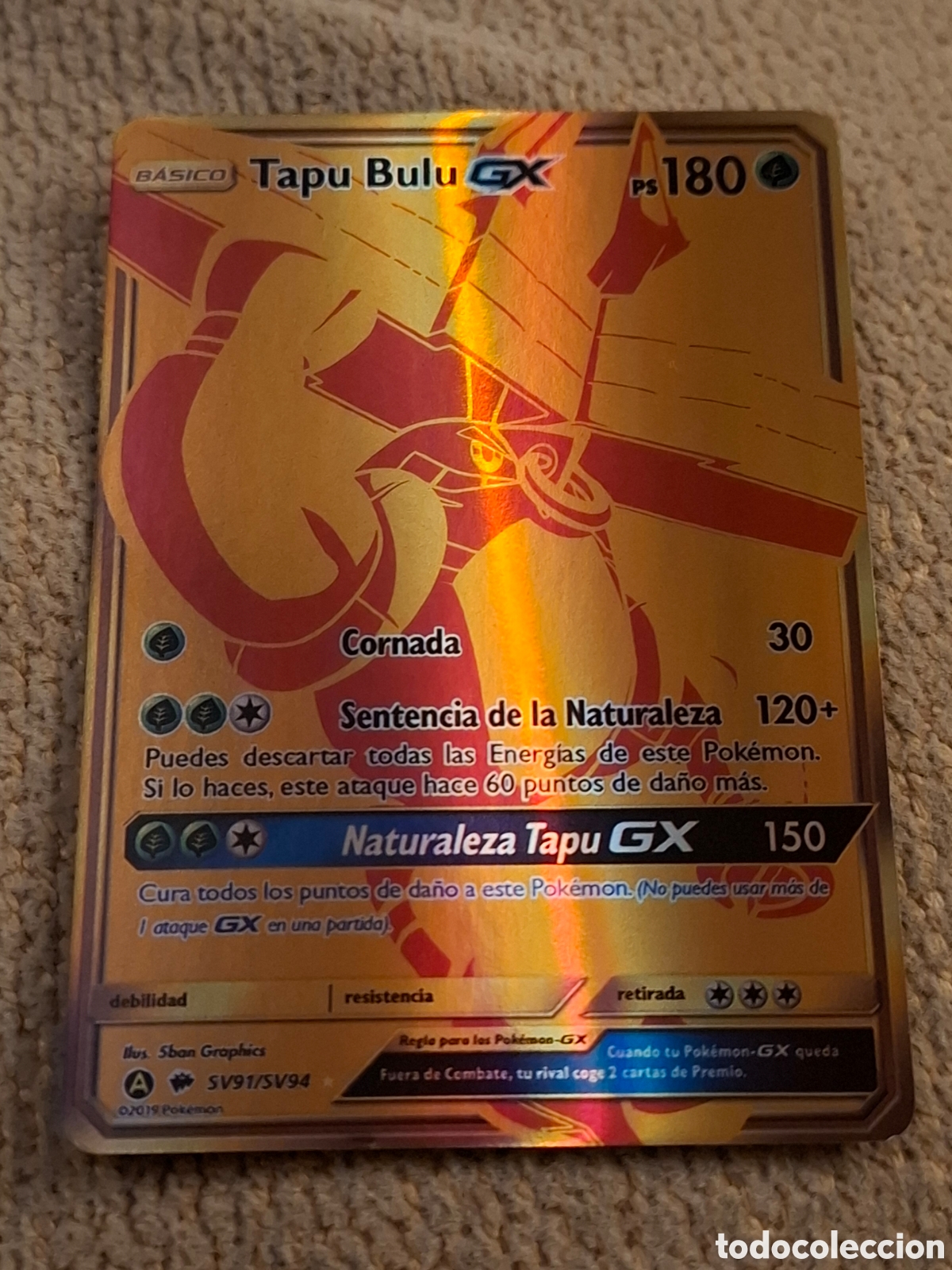 Cromos de F&uacute;tbol: POKEMON TAPU BULU GX NUEVO GX NATURALEZA TAPU GX