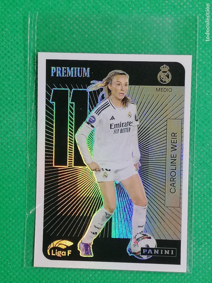 Fu&szlig;ball-Sticker: CAROLINE WEIR REAL MADRID PREMIUM 11 ⚽ PANINI LIGA F FEMENINA 2024 2025 24 25 ⚽