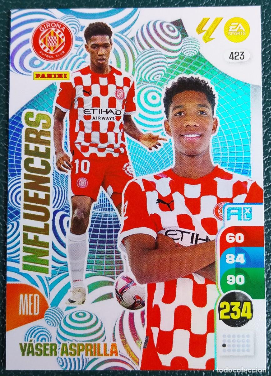 Cromos de F&uacute;tbol: 423 YASER ASPRILLA GIRONA FC INFLUENCERS FICHAS ALBUM ADRENALYN XL 2024 2025 24 25