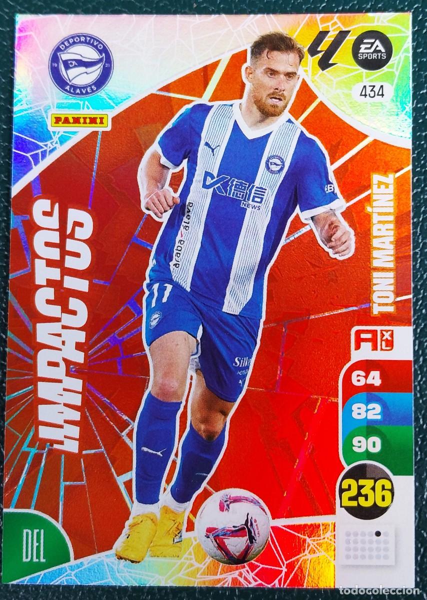 Cromos de F&uacute;tbol: 434 TONI MARTINEZ DEPORTIVO ALAVES IMPACTOS FICHAS ALBUM ADRENALYN XL 2024 2025 24 25