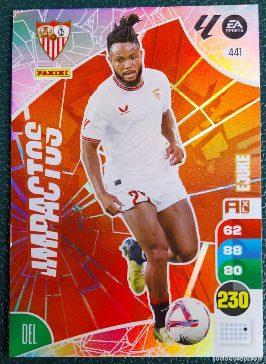 Cromos de F&uacute;tbol: 441 EJUKE SEVILLA FC IMPACTOS FICHAS ALBUM ADRENALYN XL 2024 2025 24 25