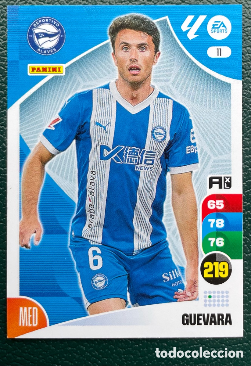 Cromos de F&uacute;tbol: 11 GUEVARA DEPORTIVO ALAVES FICHAS ALBUM ADRENALYN XL 2024 2025 24 25