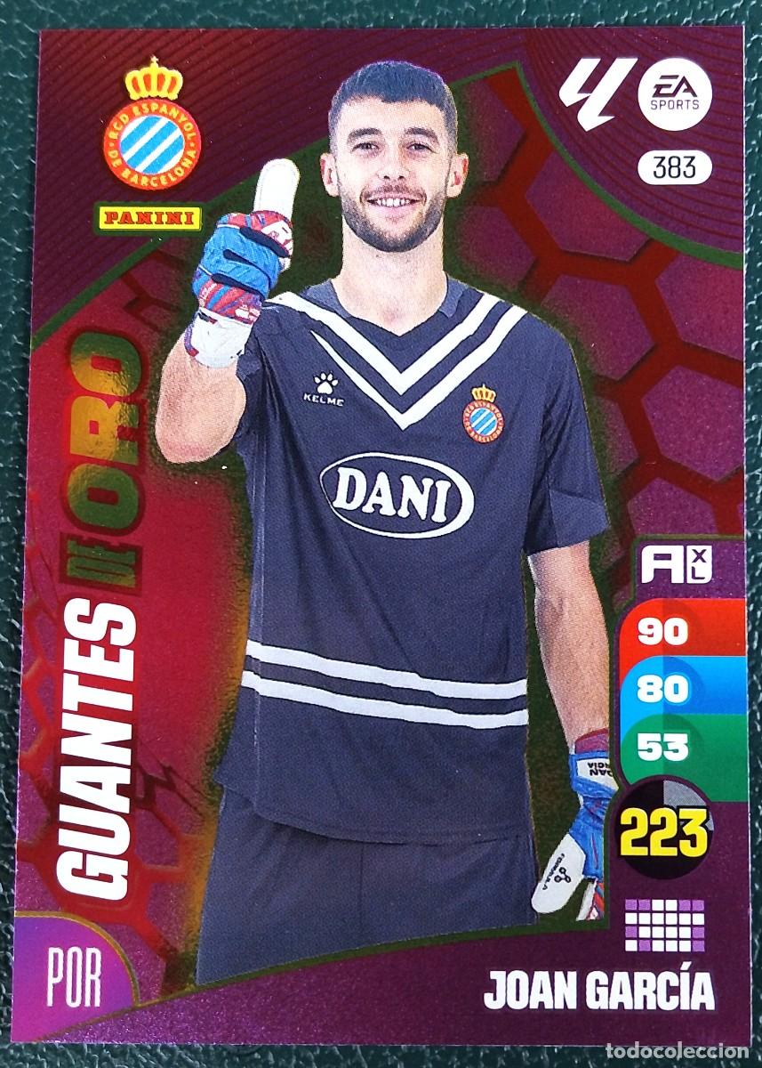 Cromos de F&uacute;tbol: 383 JOAN GARCIA RCD ESPANYOL GUANTES DE ORO FICHAS ALBUM ADRENALYN XL 2024 2025 24 25