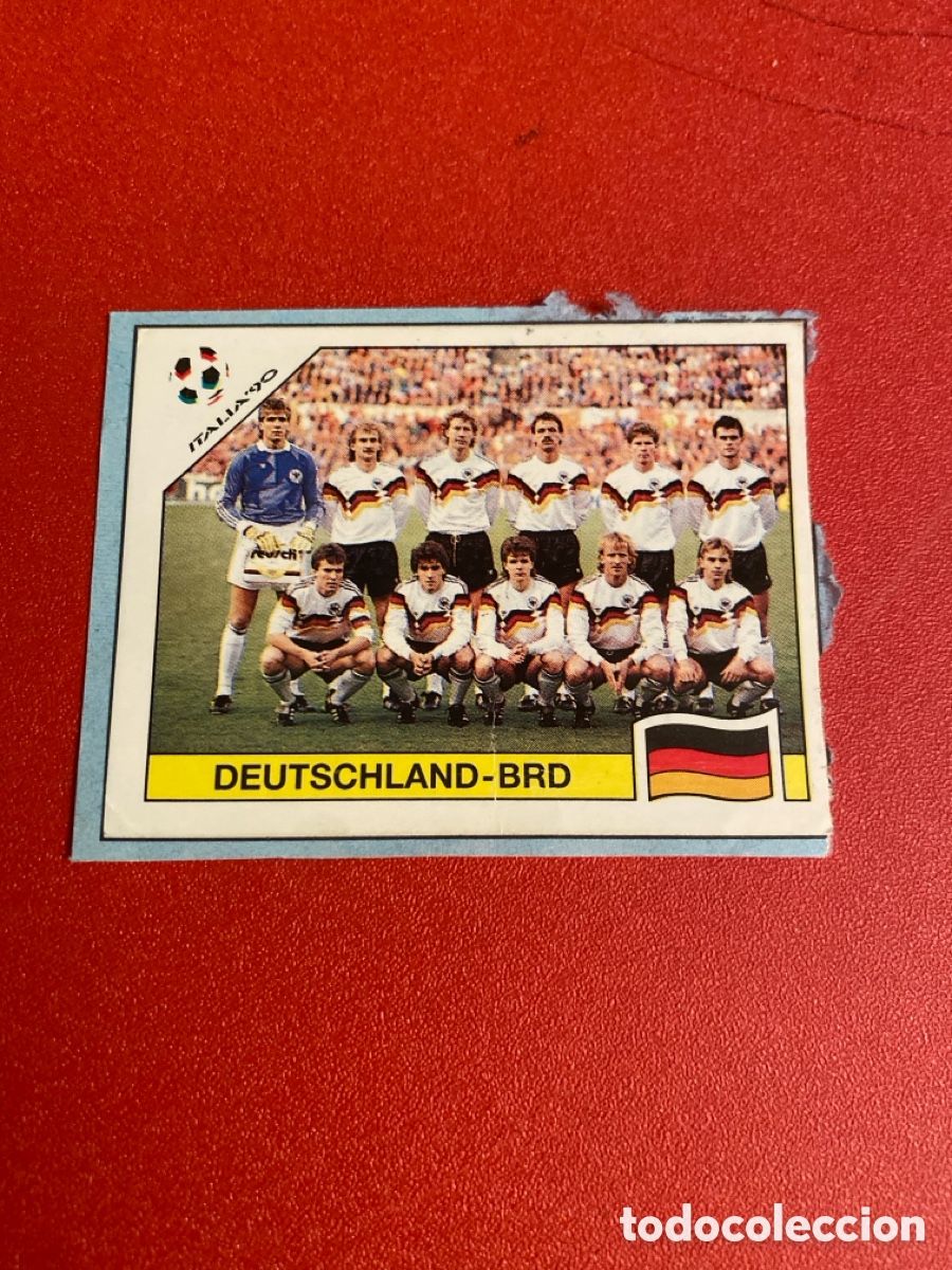 Cromos de f&uacute;tbol: Cromo panini mundial Italia 90 n&uacute;mero 251 Alemania - Stickers album world cup Italy 1990