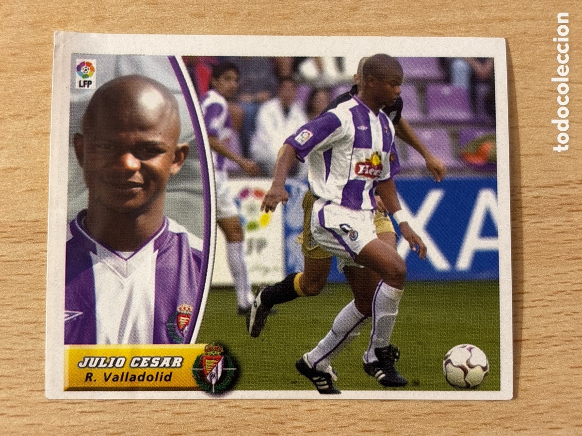 Cromos de f&uacute;tbol: Julio C&eacute;sar Coloca Real Valladolid Ediciones Este 2003-04 ventanilla lateral - Foto 1