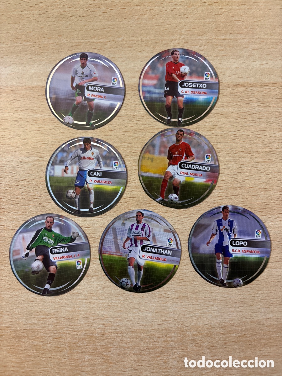 Fu&szlig;ball-Sticker: 7 cromos Nutella Ediciones Este 2003-04 recortados