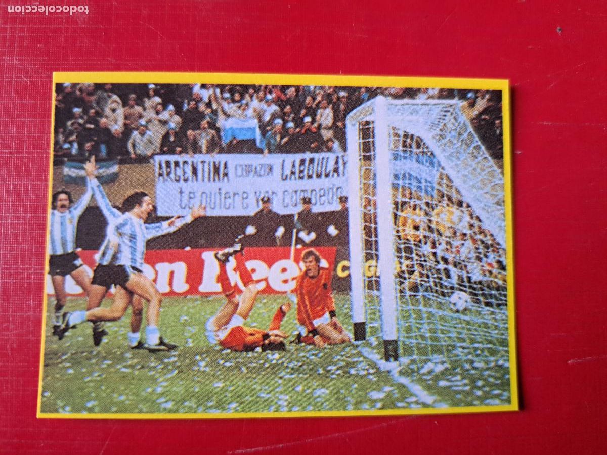 Cromos de F&uacute;tbol: FUTBOL EN ACCION DANONE MUNDIAL 82 N&ordm; 89 FINAL ARGENTINA 78 SIN PEGAR