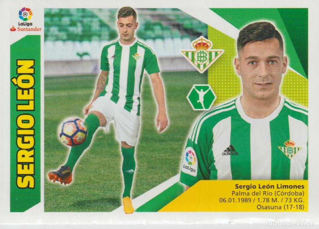 Cromos de Futebol: CROMO FUTBOL LIGA ESTE 2017-2018 - REAL BETIS - SERGIO LEON 16