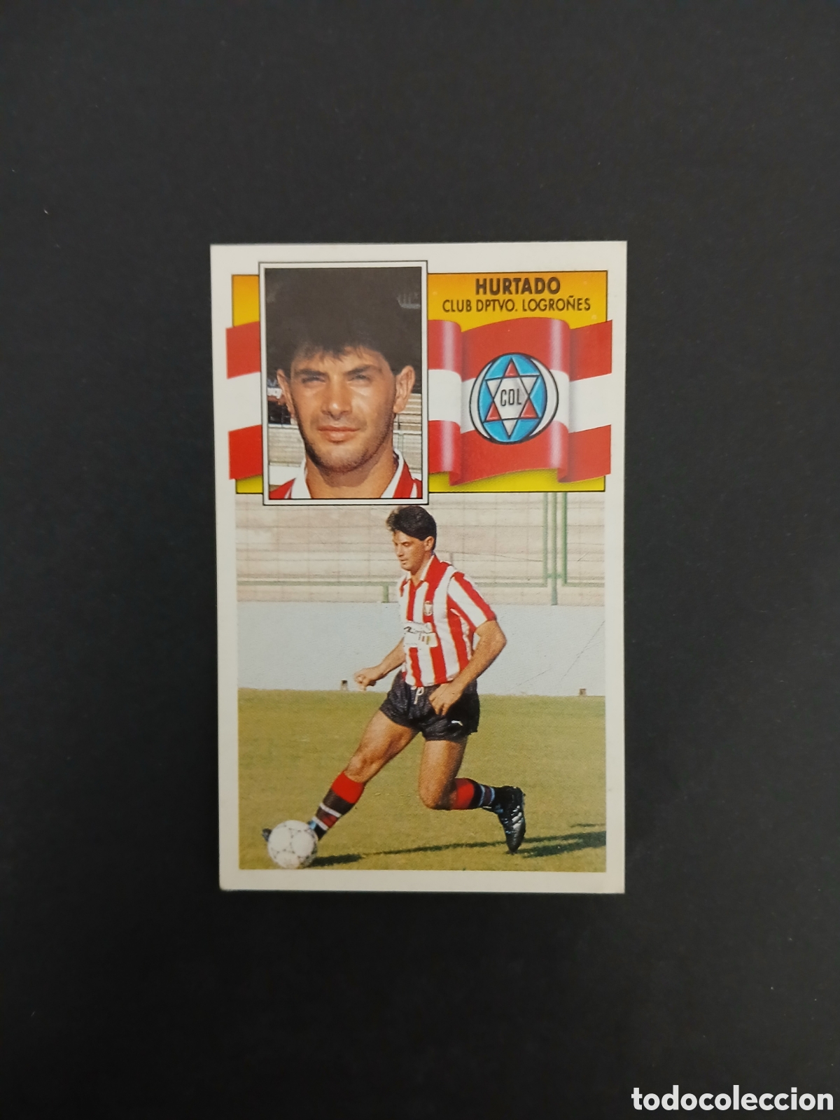 Fu&szlig;ball-Sticker: HURTADO LOGRO&Ntilde;ES COLOCA LIGA ESTE 1990/91 90 91 DESPEGADO LEVE