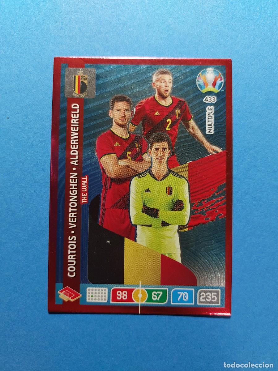Cromos de F&uacute;tbol: 433 COURTOIS VERTONGHEN ALDERWEIRELD BELGICA THE WALL EUROCOPA EURO 2020 20 EURO2020 UEFA ADRENALYN