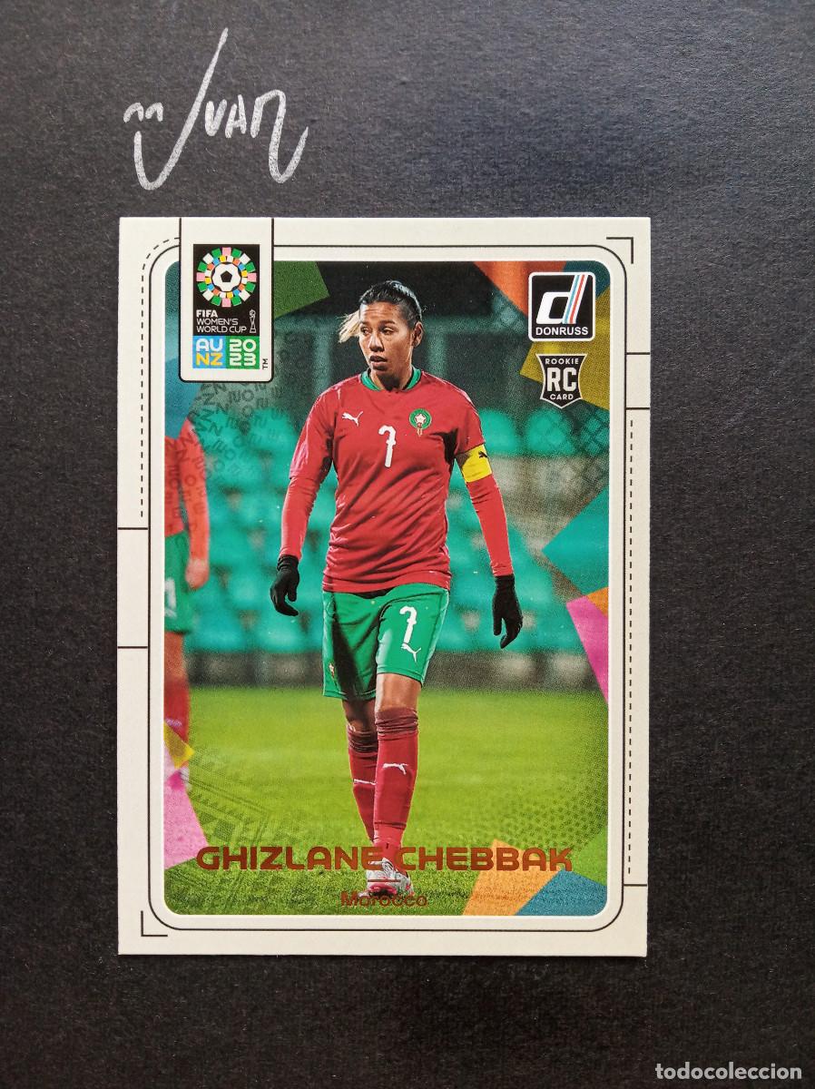 Fu&szlig;ball-Sticker: 105 Rookie GHIZLANE CHEBBAK MARRUECOS FC LEVANTE ⚽ Panini &reg; Donruss FIFA Women World Cup 2023 NUEVO