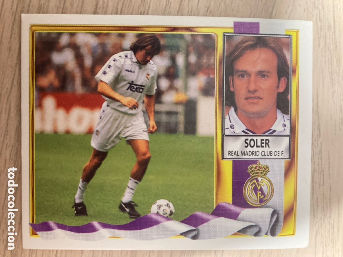 Cromos de F&uacute;tbol: SOLER REAL MADRID FICHAJE 14 LIGA ESTE 1995 1996 95 96 NUNCA PEGADO SIN PEGAR