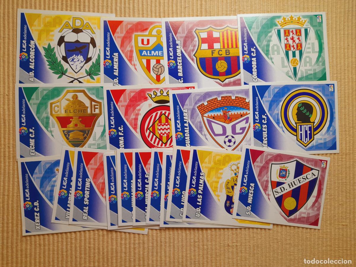 Fu&szlig;ball-Sticker: LOTE ESCUDOS LIGA ADELANTE (SEGUNDA DIVISION AL COMPLETO) LIGA 12-13 2012 2013 ALBUM ESTE
