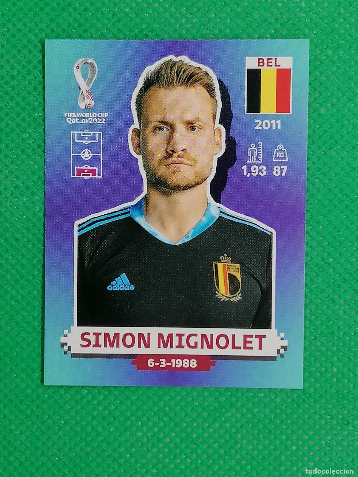 Cromos de F&uacute;tbol: BEL 4 BEL4 SIMON MIGNOLET BELGICA ⚽ PANINI MUNDIAL WORLD CUP QATAR 2022 STICKER ⚽