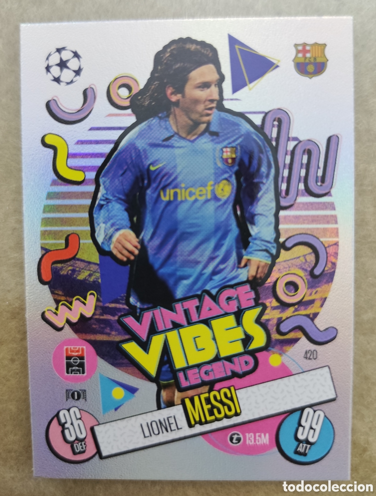 Cromos de f&uacute;tbol: PANINI FIFA 365 ADRENALYN 2024 2025 VINTAGE VIBES LEGEND MESSI