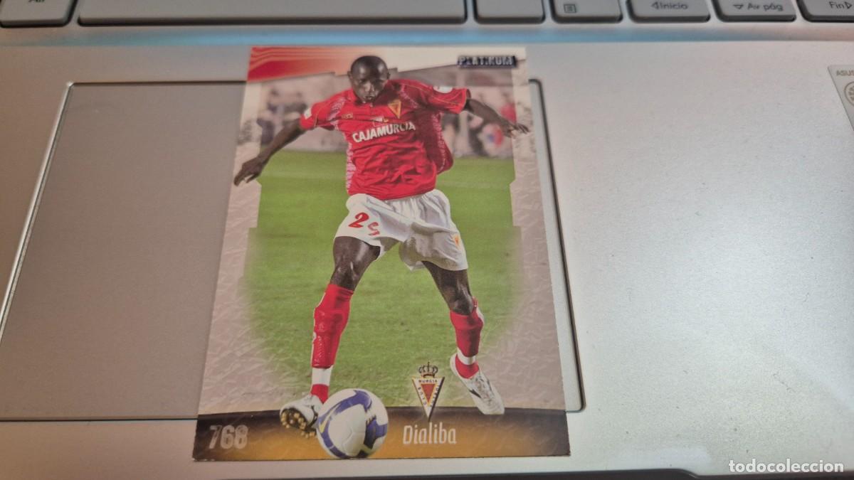 Football Stickers: LOTE MUNDICROMO LAS FICHAS DE LA LIGA 2009 N&ordm; 768 PLATINUM DIALIBA REAL MURCIA