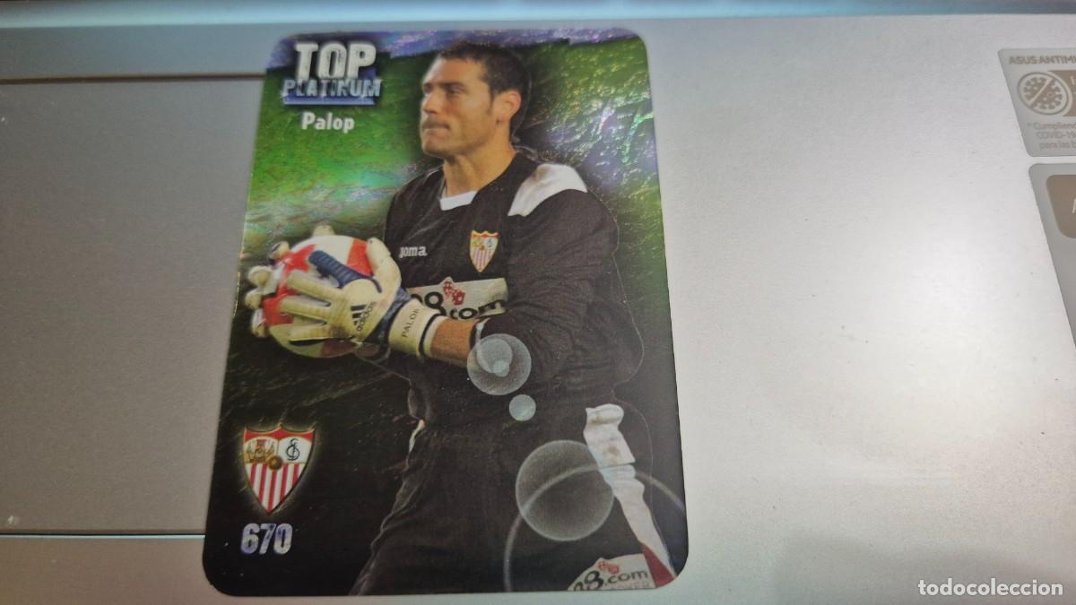 Cromos de F&uacute;tbol: LOTE MUNDICROMO LAS FICHAS DE LA LIGA 2009 TOP PLATINUM N&ordm; 670 PALOP PUNTAS REDONDAS JASPEADO