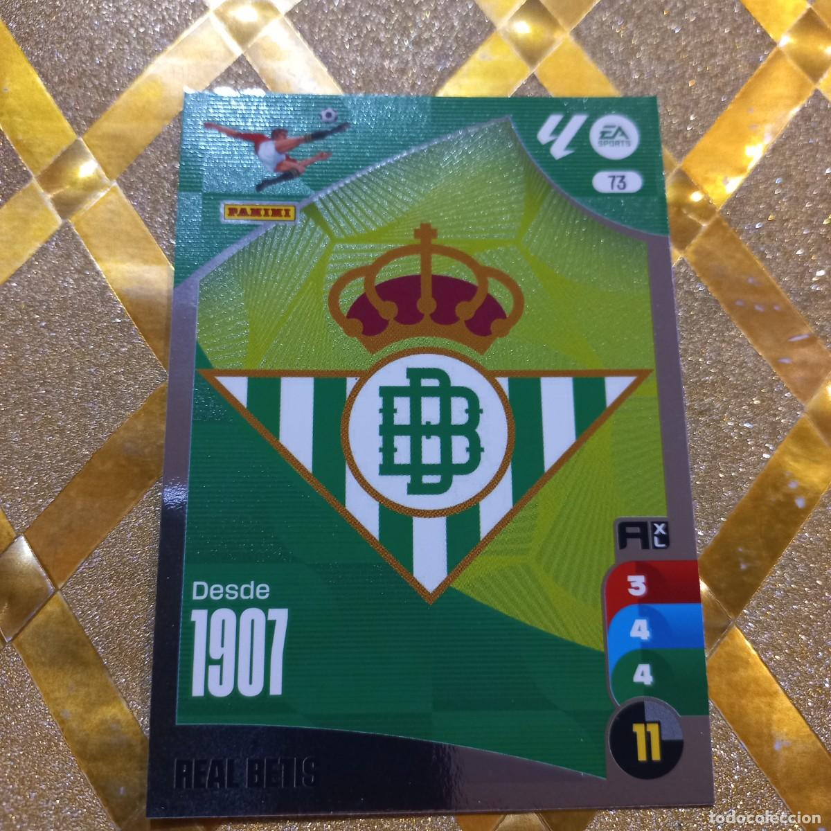 Cromos de f&uacute;tbol: CROMO DE FUTBOL NUMERO 73 ESCUDO BETIS LIGA 2024 2025 ADRENALYN XL PANINI !