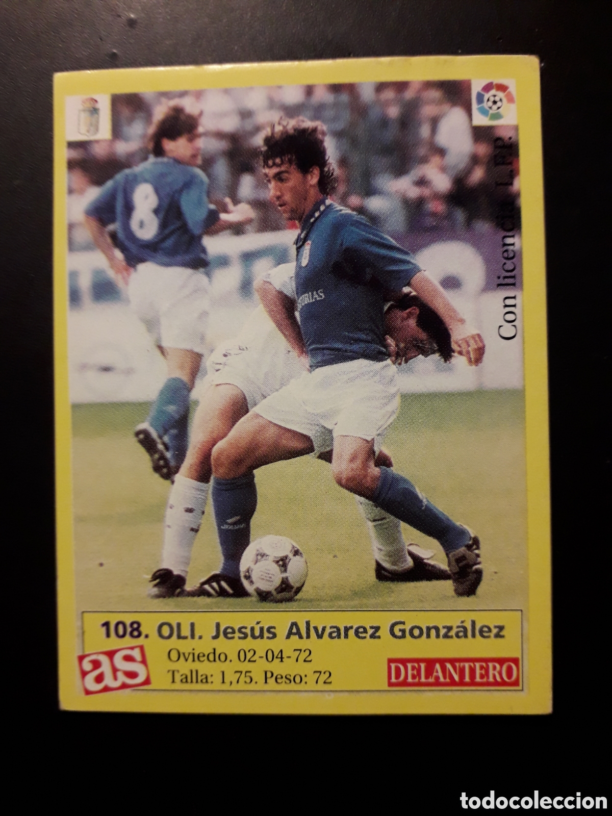 Football Stickers: OLI OVIEDO N&deg; 108 DIARIO AS LIGA 1995 1996 95 96 SIN PEGAR PEDIDO M&Iacute;NIMO 3&euro;