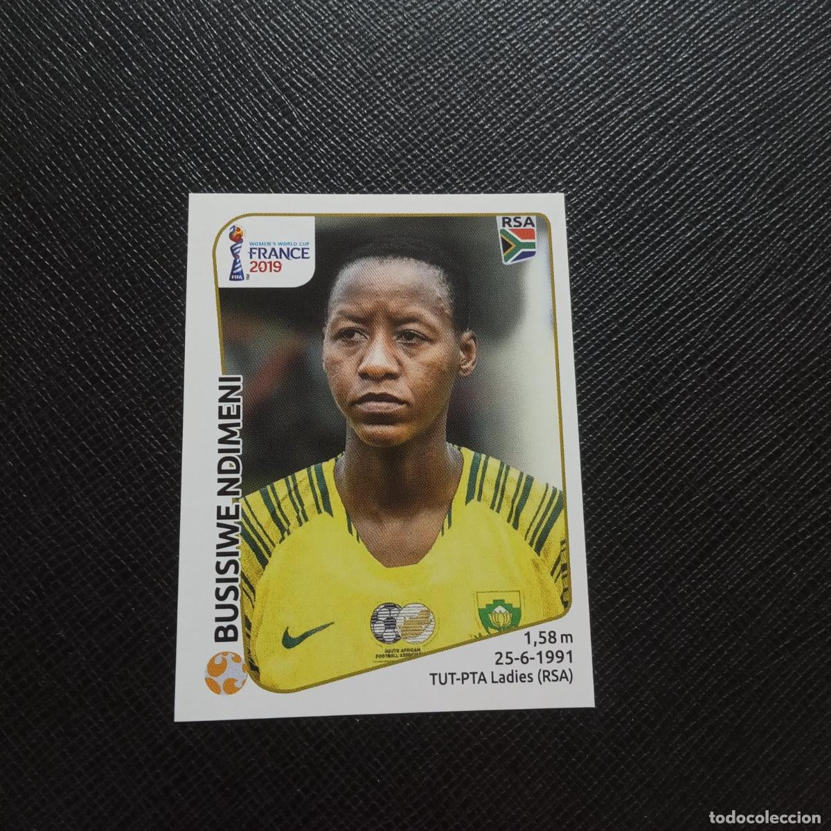 Cromos de f&uacute;tbol: 172 NDIMENI SOUTH AFRICA PANINI FEMENINO WOMEN&acute;S MUNDIAL 2019 FRANCIA 19 SIN PEGAR A183 PG289