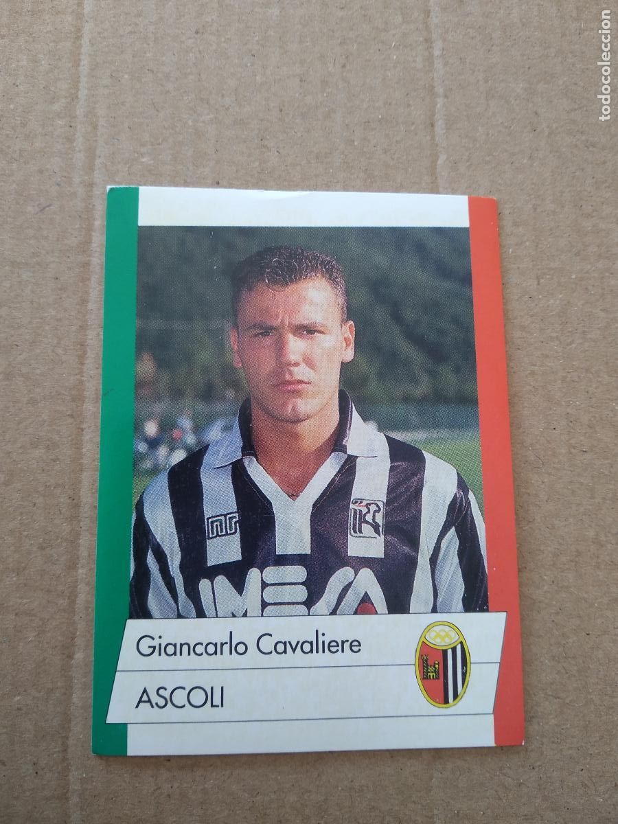 Fu&szlig;ball-Sticker: 9 GIANCARLO CAVALIERE ASCOLI CROMO FUTBOL EUROFLASH CALCIOFLASH 1992 LIGA ITALIA 91-92