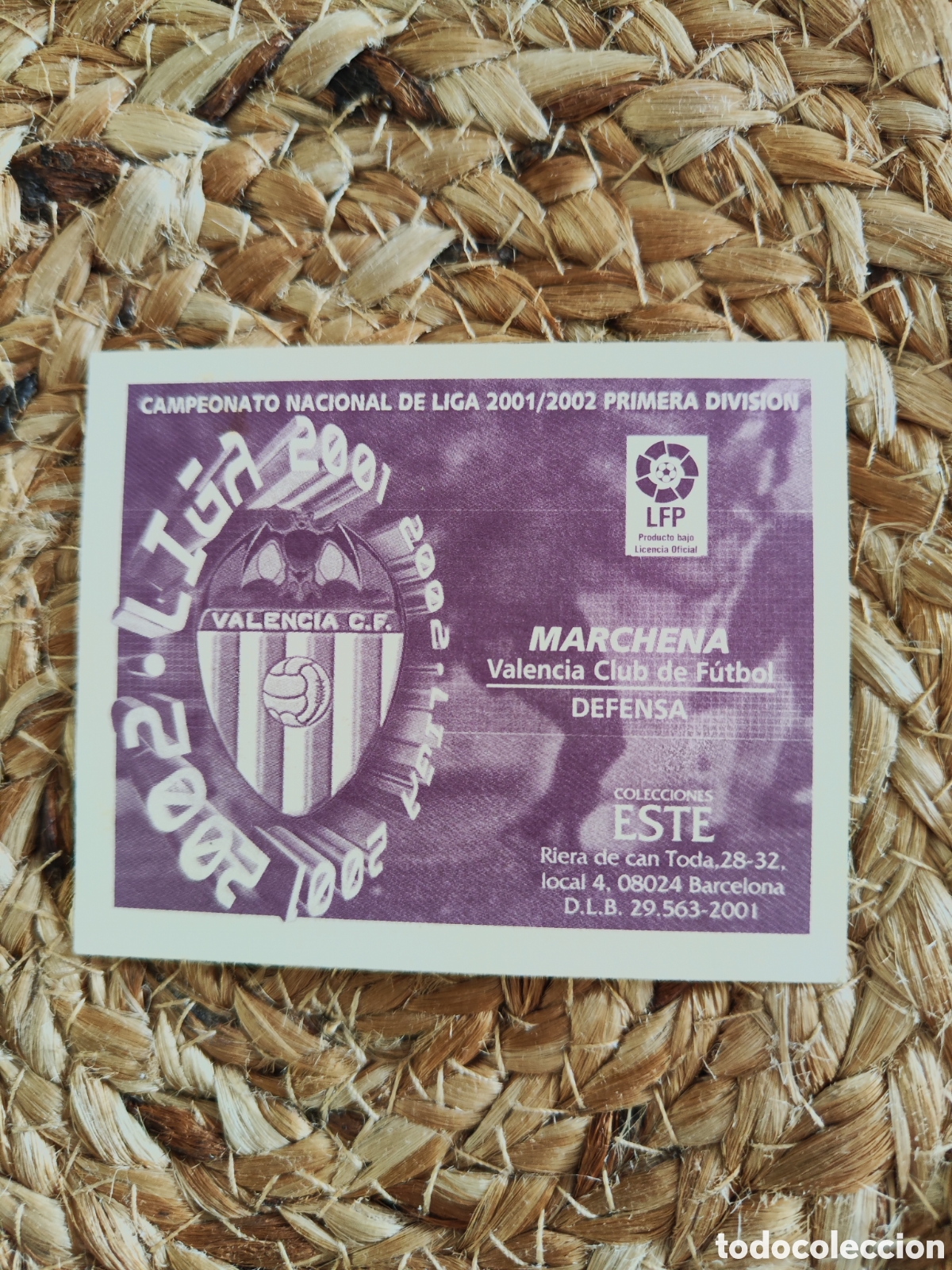 Cromos de f&uacute;tbol: Este 01 02 2001 2002 sin pegar Valencia Marchena - Foto 2