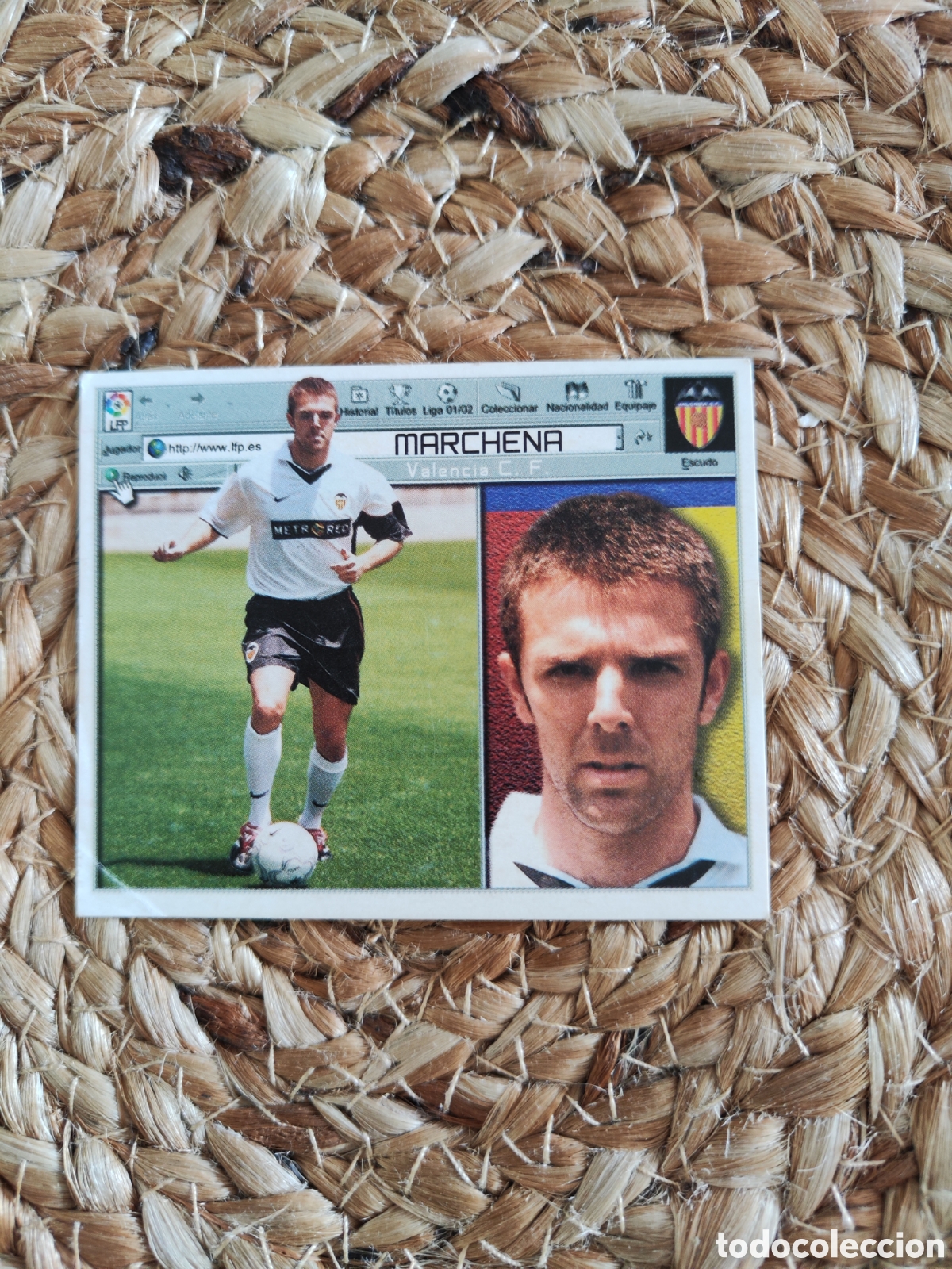 Cromos de f&uacute;tbol: Este 01 02 2001 2002 sin pegar Valencia Marchena - Foto 1