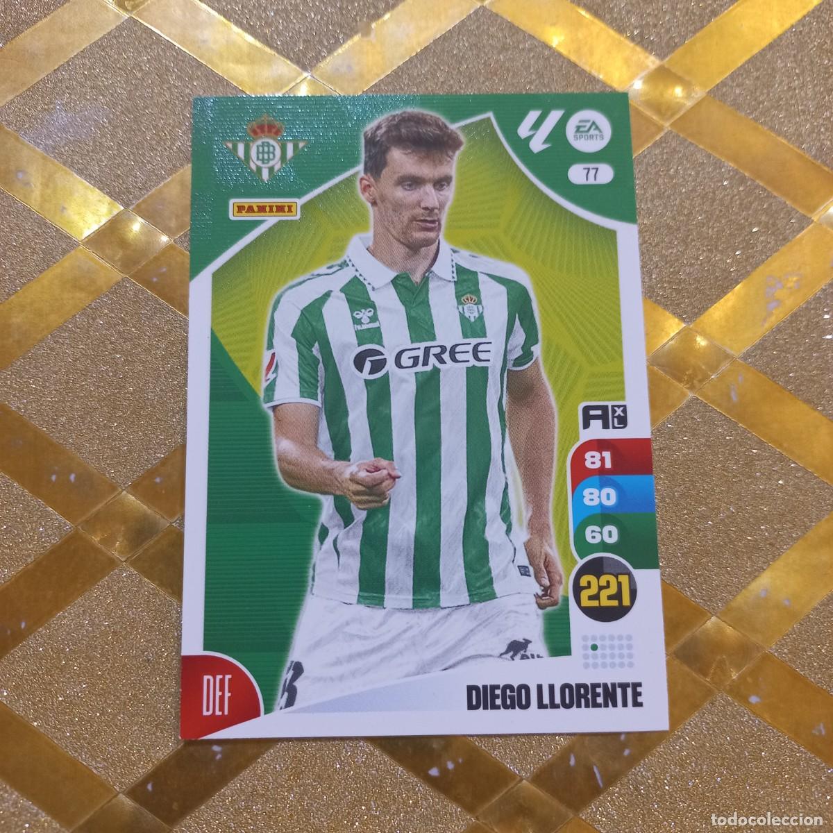 Cromos de f&uacute;tbol: CROMO DE FUTBOL NUMERO 77 DIEGO LLORENTE BETIS LIGA 2024 2025 ADRENALYN XL PANINI !