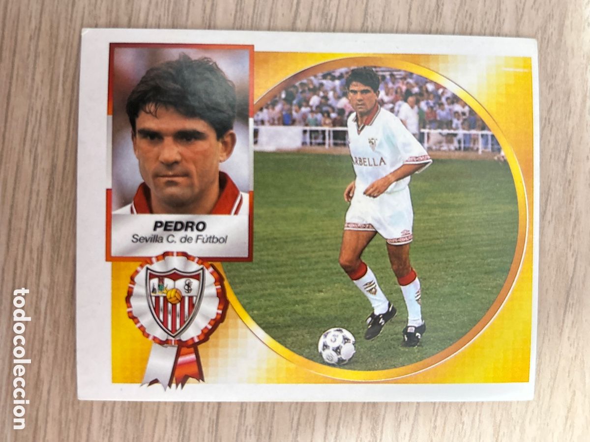 Figurine di Calcio: PEDRO SEVILLA FICHAJE 10 VERSION LIGA ESTE 1994 1995 94 95 NUNCA PEGADO SIN PEGAR