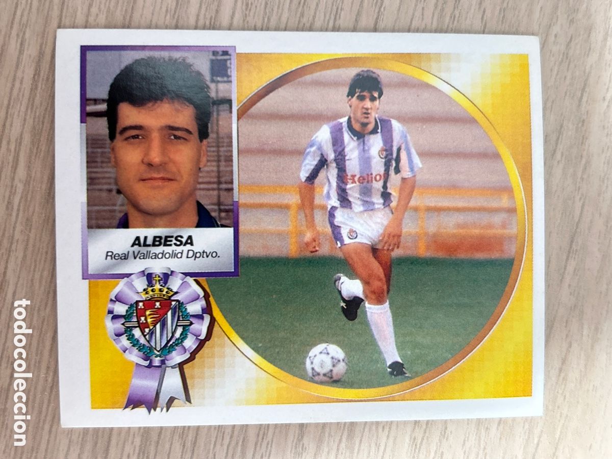 Figurine di Calcio: ALBESA VALLADOLID FICHAJE 16 VERSION LIGA ESTE 1994 1995 94 95 NUNCA PEGADO SIN PEGAR