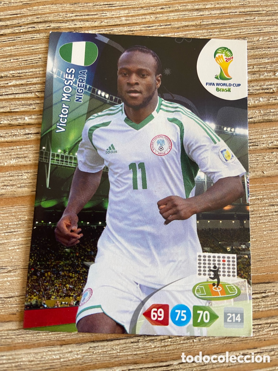 Fu&szlig;ball-Sticker: MOSES NIGERIA ADRENALYN XL BRASIL 2014 WORLD CUP MUNDIAL FUTBOL 14