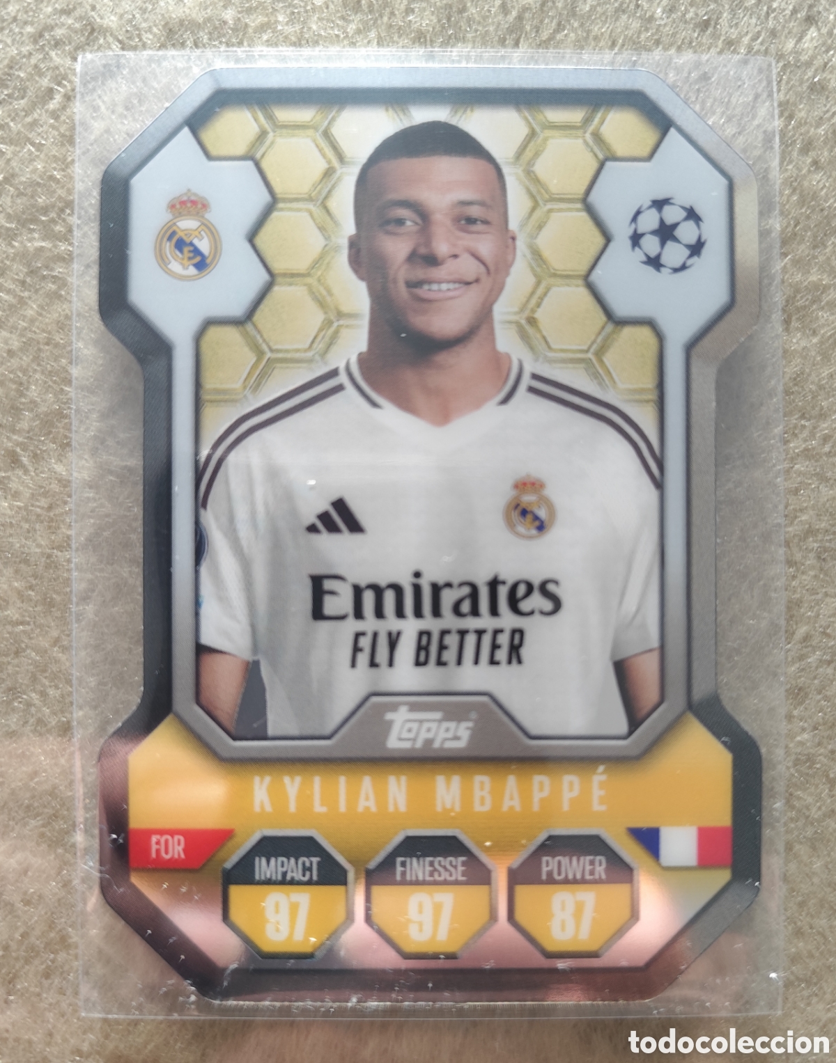 Cromos de F&uacute;tbol: TOPPS MATCH ATTAX CHAMPIONS LEAGUE 2024 2025 SHIELD MBAPPE