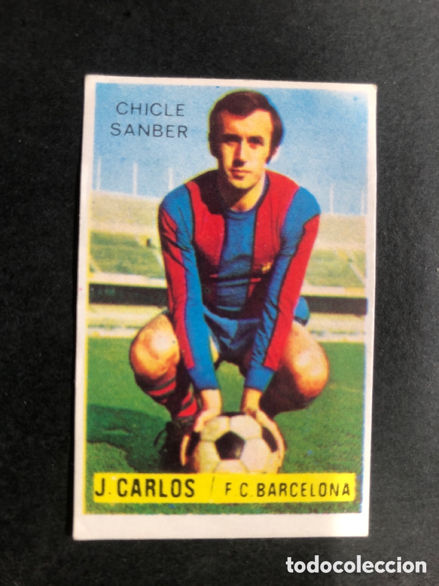 Football Stickers: CROMO FUTBOL SIN PEGAR J CARLOS BARCELONA CHICLE SANBER 1975