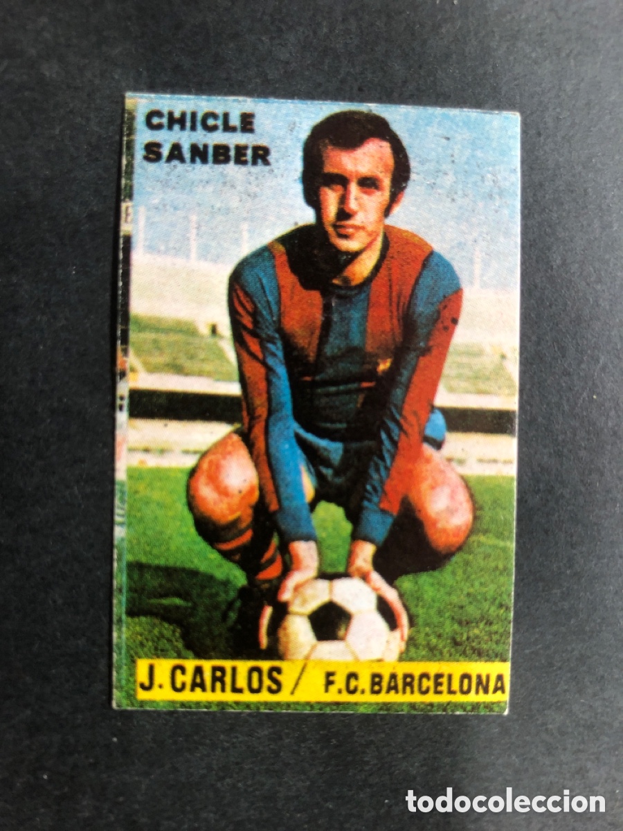 Football Stickers: CROMO FUTBOL SIN PEGAR J CARLOS BARCELONA CHICLE SANBER 1974