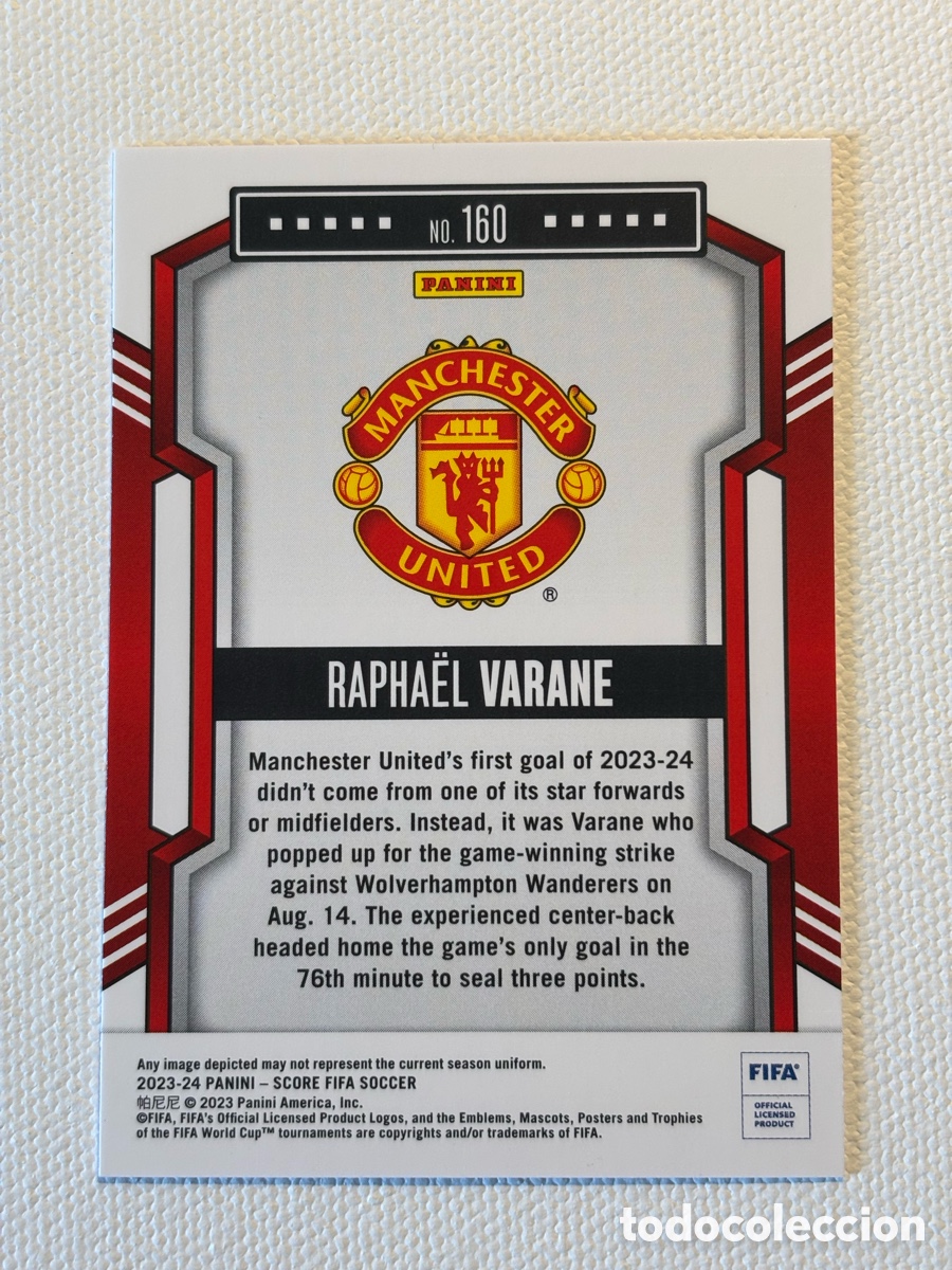 Cromos de f&uacute;tbol: Raphael Varane numerado 1/20 - Foto 2