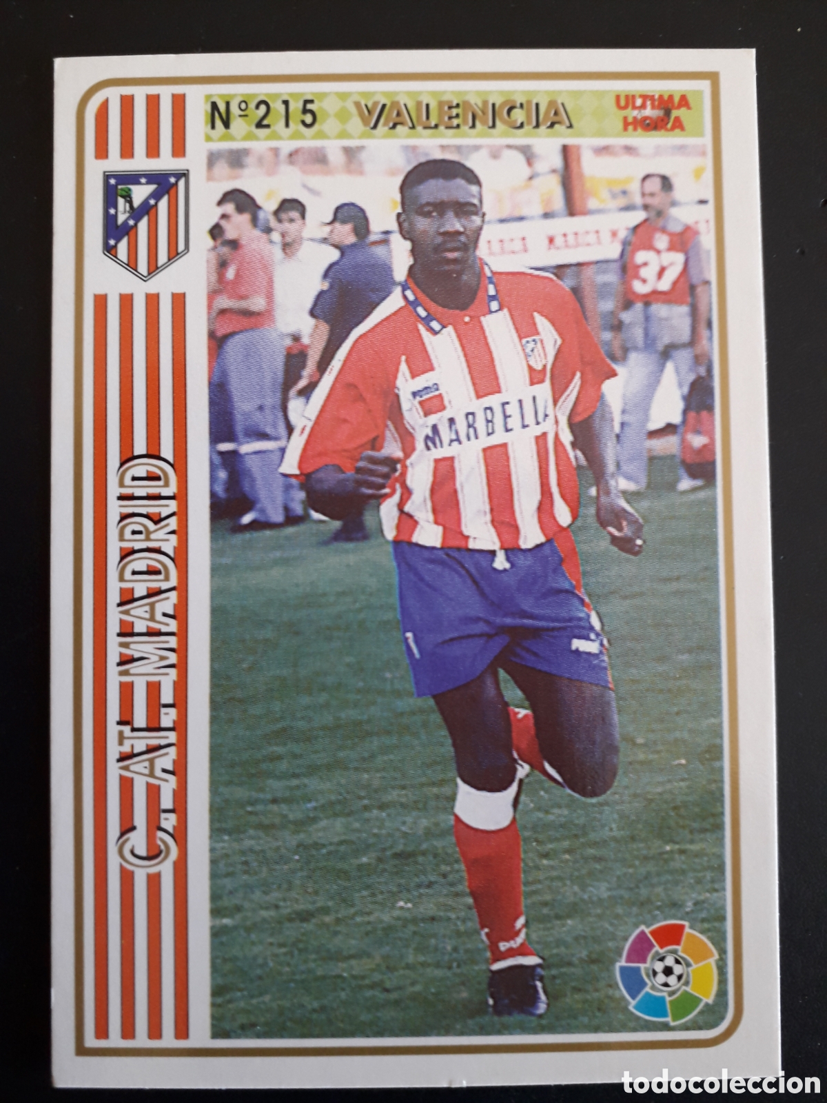 Football Stickers: VALENCIA AT MADRID, ULTIMA HORA FICHAS LIGA 1994 1995 94 95 N&deg; 215 MUNDICROMO MC PEDIDO M&Iacute;NIMO 3&euro;