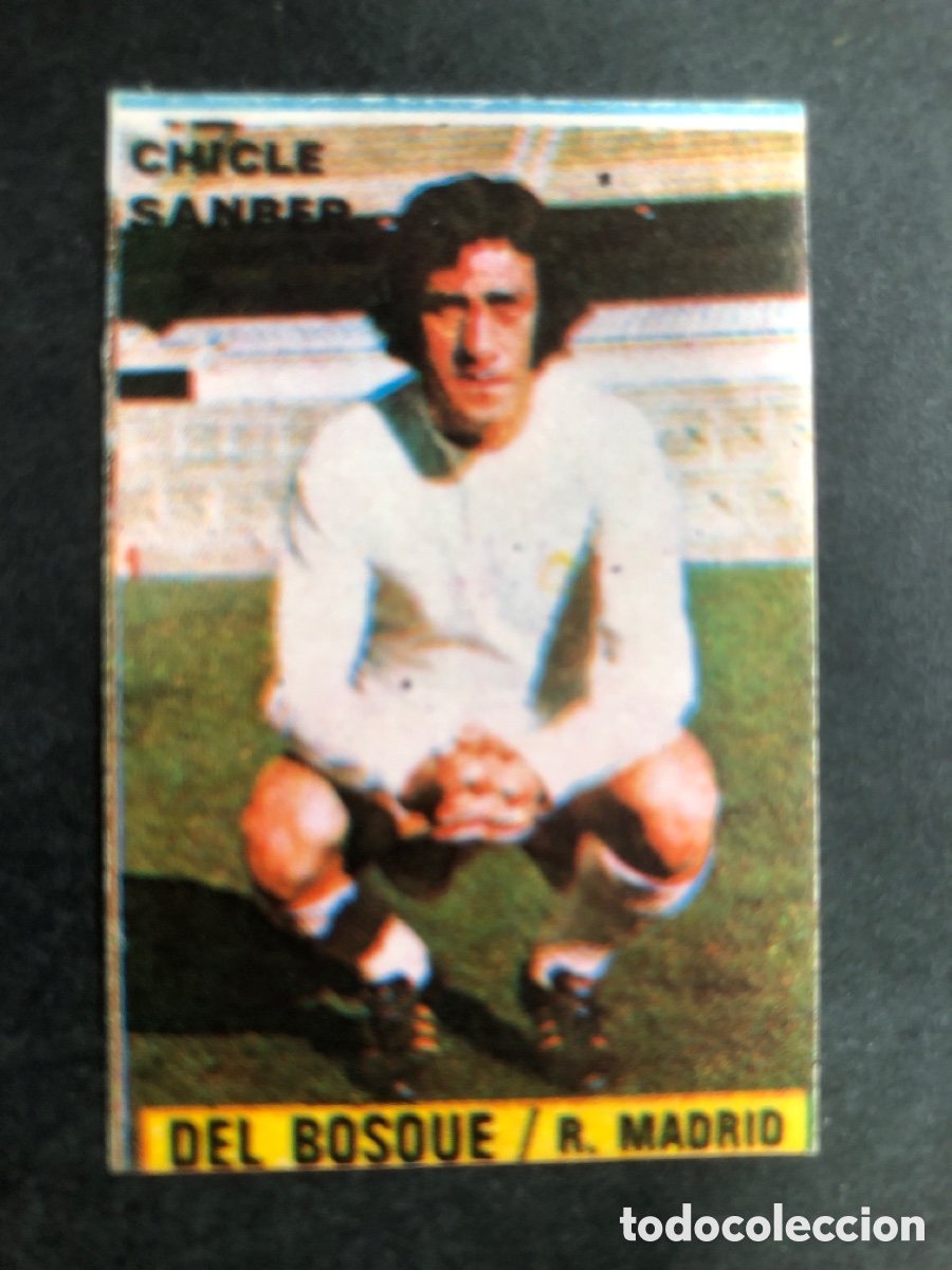 Football Stickers: CROMO FUTBOL SIN PEGAR DEL BOSQUE R. MADRID CHICLE SANBER