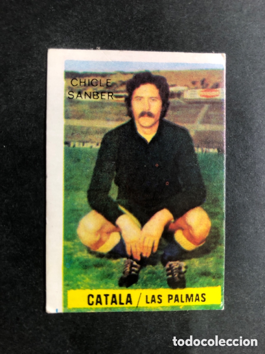 Football Stickers: CROMO FUTBOL SIN PEGAR CATALA LAS PALMAS CHICLE SANBER