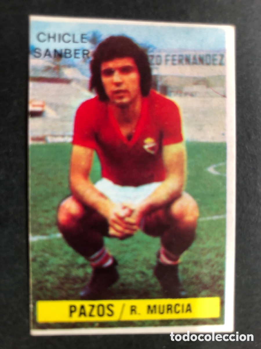 Figurine di Calcio: CROMO FUTBOL SIN PEGAR PAZOS R.MURCIA CHICLE SANBER