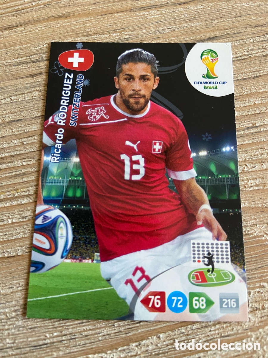 Fu&szlig;ball-Sticker: RICARDO RODRIGUEZ SUIZA ADRENALYN XL BRASIL 2014 WORLD CUP MUNDIAL FUTBOL 14