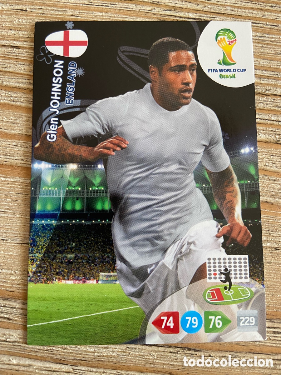 Fu&szlig;ball-Sticker: GLEN JOHNSON INGLATERRA ADRENALYN XL BRASIL 2014 WORLD CUP MUNDIAL FUTBOL 14