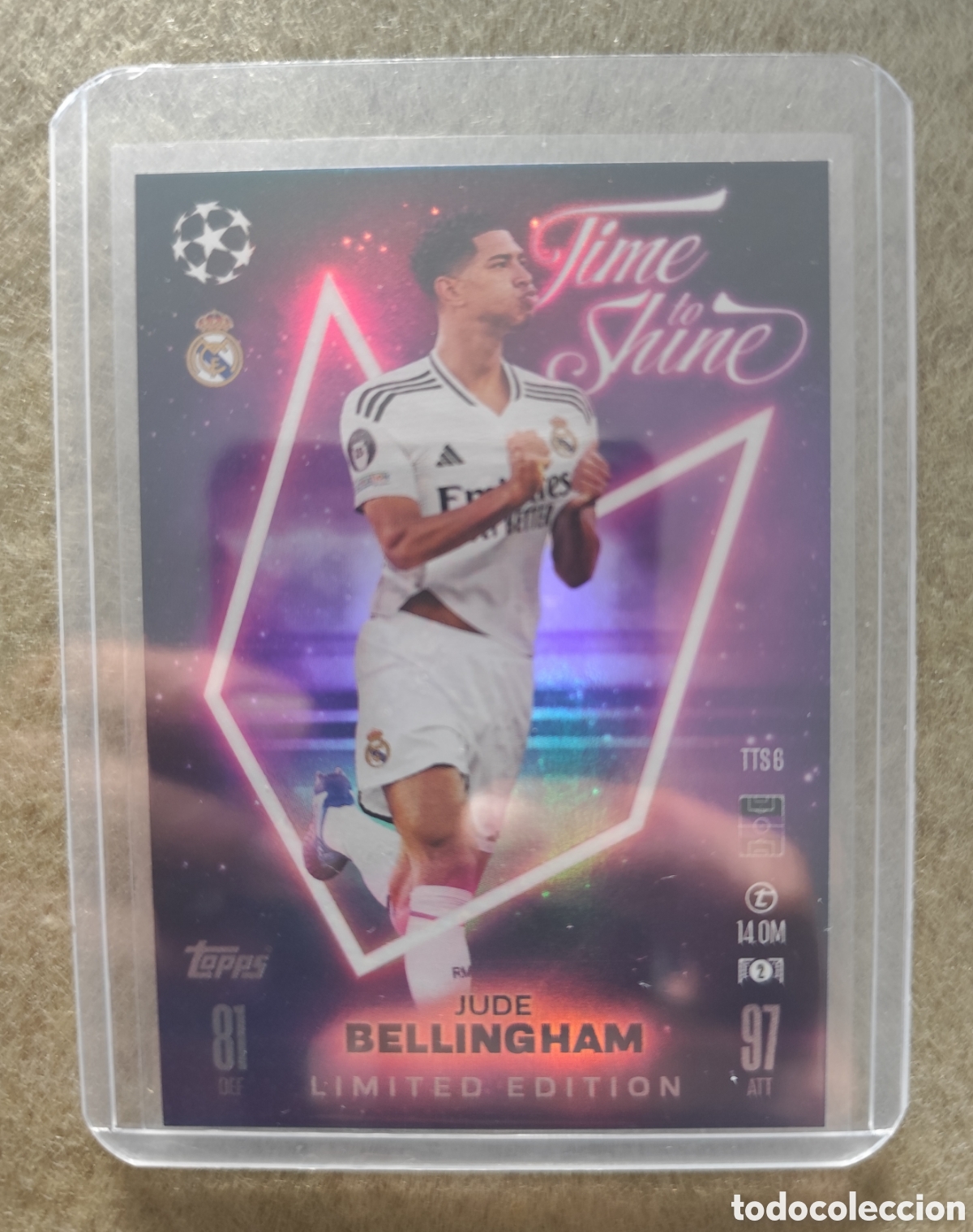 Cromos de f&uacute;tbol: TOPPS MATCH ATTAX CHAMPIONS LEAGUE 2024 2025 TIME TO SHINE LIMITED EDITION JUDE BELLINGHAM