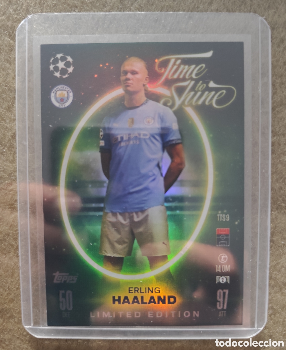 Cromos de F&uacute;tbol: TOPPS MATCH ATTAX CHAMPIONS LEAGUE 2024 2025 TIME TO SHINE LIMITED EDITION HAALAND