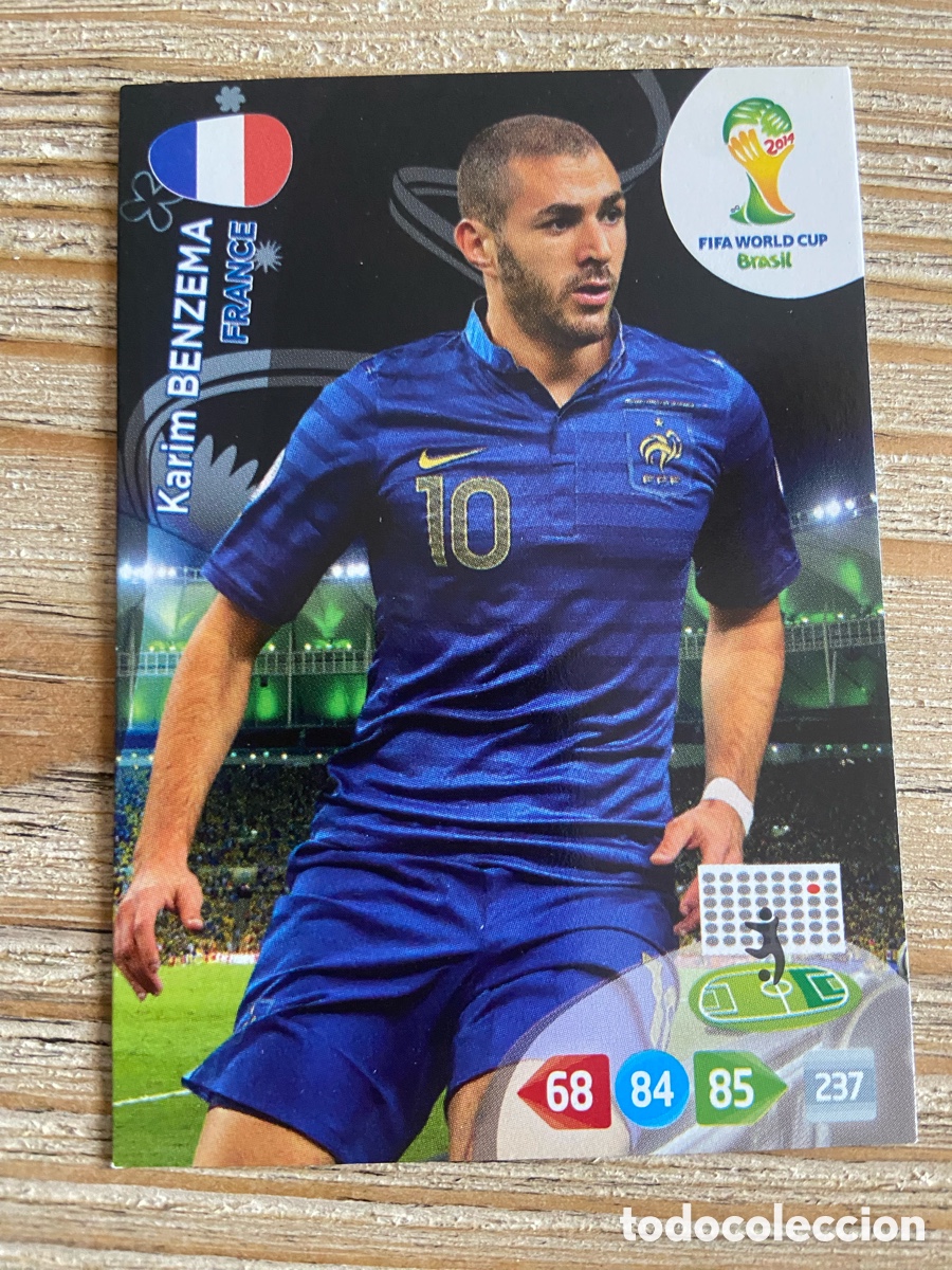 Cromos de F&uacute;tbol: BENZEMA FRANCIA ADRENALYN XL BRASIL 2014 WORLD CUP MUNDIAL FUTBOL 14
