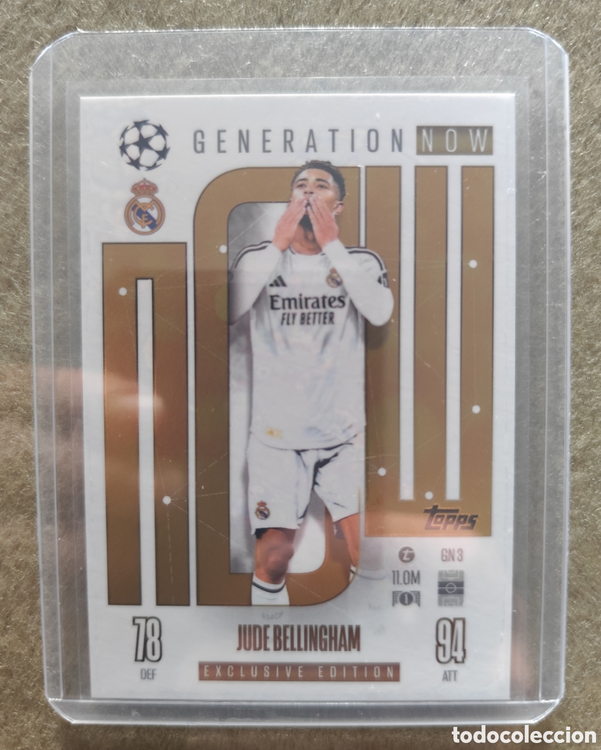 Cromos de f&uacute;tbol: TOPPS MATCH ATTAX CHAMPIONS LEAGUE 2024 2025 EXCLUSIVE EDITION GENERATION NOW BELLINGHAM