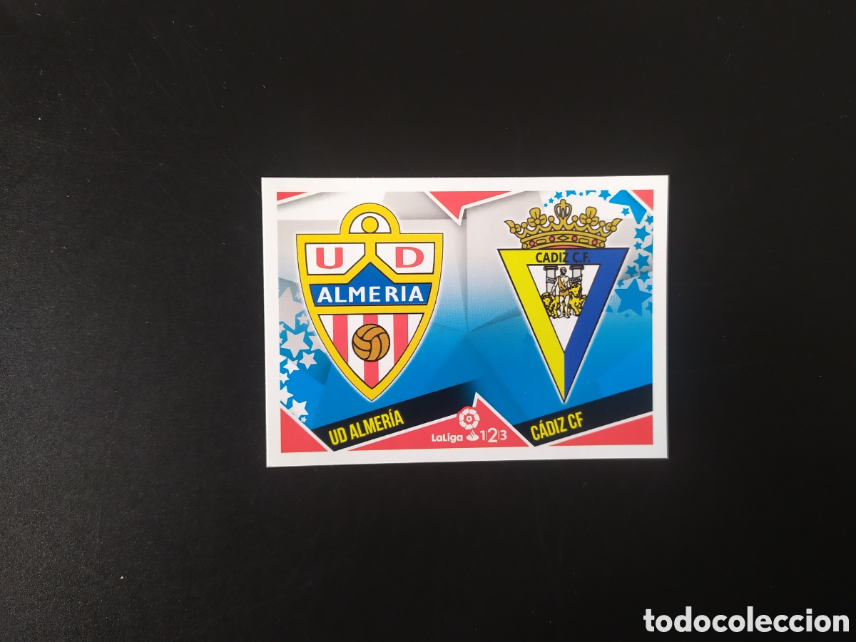 Cromos de F&uacute;tbol: Liga este 2018 2019 18 19 panini escudos Liga 1/2/3 n&deg; 2 Almer&iacute;a C&aacute;diz
