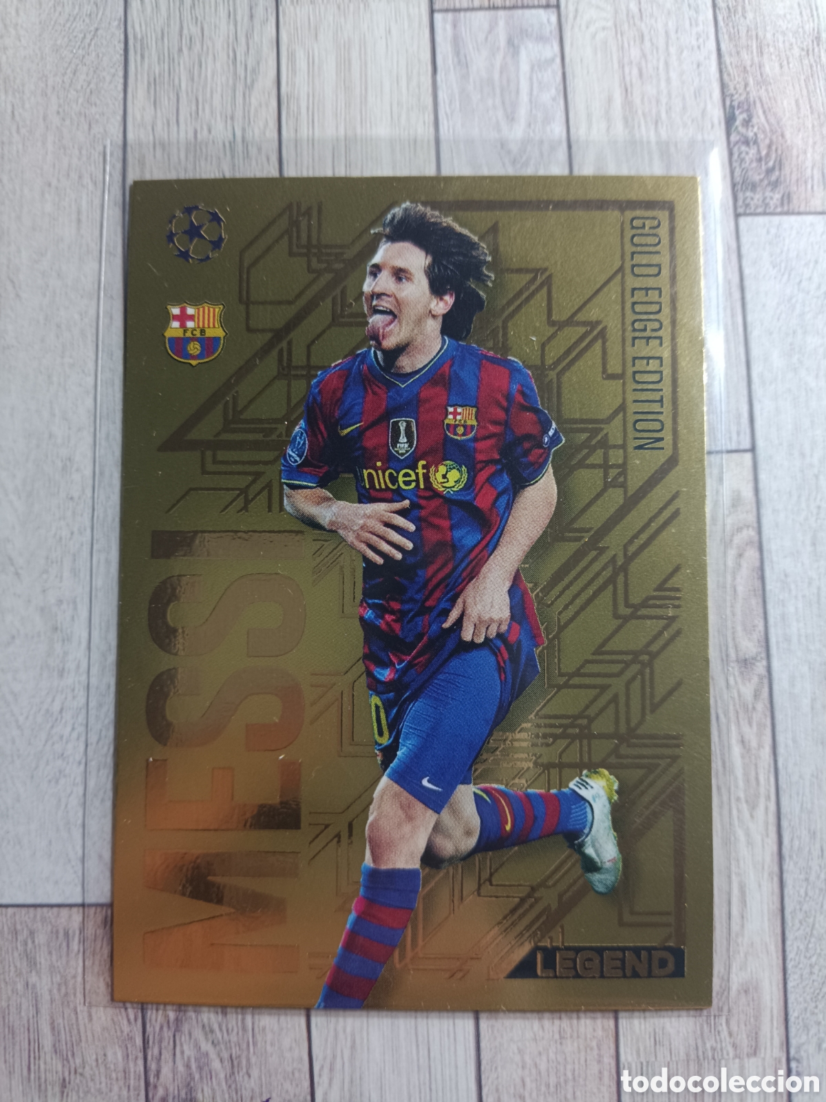 Cromos de F&uacute;tbol: G10 MESSI BARCELONA LEGEND GOLD EDGE EDITION MATCH ATTAX CHAMPIONS 2024 2025 TOPPS 24 25