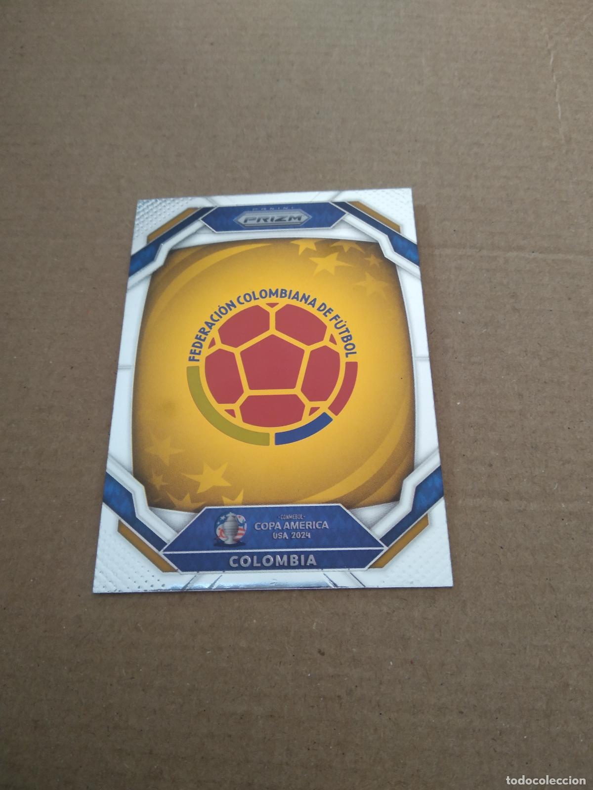 Fu&szlig;ball-Sticker: 5 ESCUDO COLOMBIA TARJETA CROMO FUTBOL COPA AMERICA 2024 PANINI PRIZM