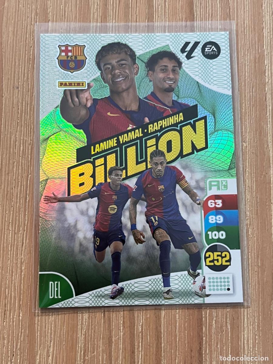 Cromos de f&uacute;tbol: CROMO ADRENALYN PANINI BILLION 2024-25 24-25 YAMAL / RAPHINHA ( C&Oacute;DIGO SIN ACTIVAR )